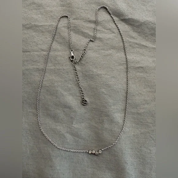 Mejuri Petite Sterling Silver and White Sapphire Necklace - Picture 1 of 4